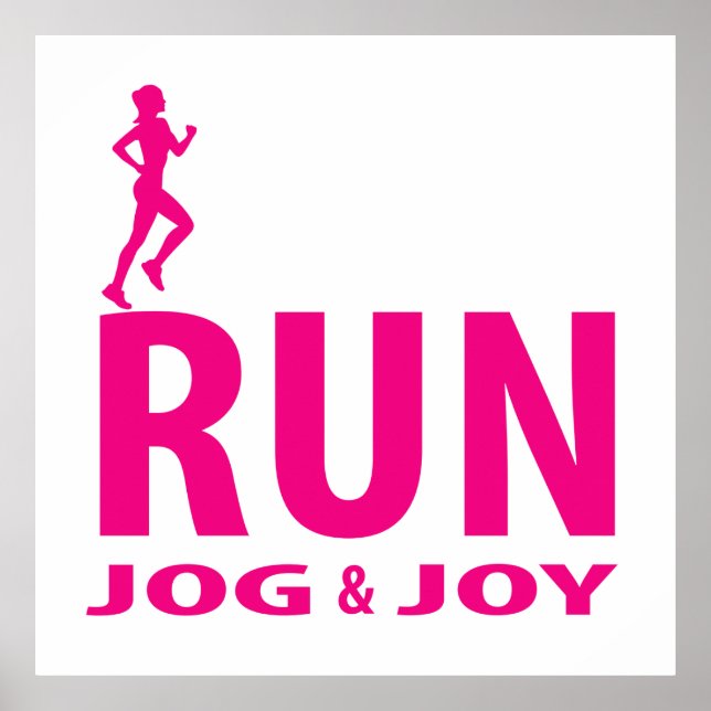 Run, jog and joy poster (Vorne)