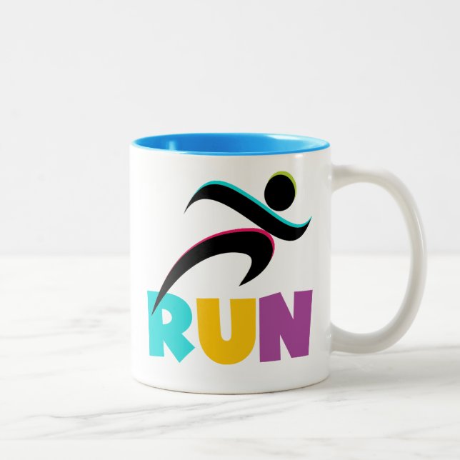 RUN Multi Zweifarbige Tasse (Rechts)