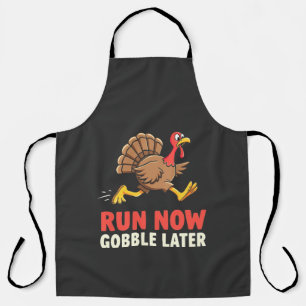 Run Now Gobble Spater Türkei Runner Marathon Schürze