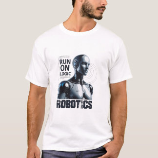 Run On Logic" Humanoid Robot T-Shirt | Funny Progr