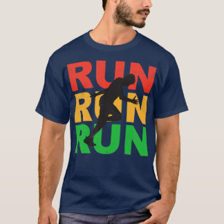 Run Run Run Marathon Jogger Runner Geschenk Idee T-Shirt