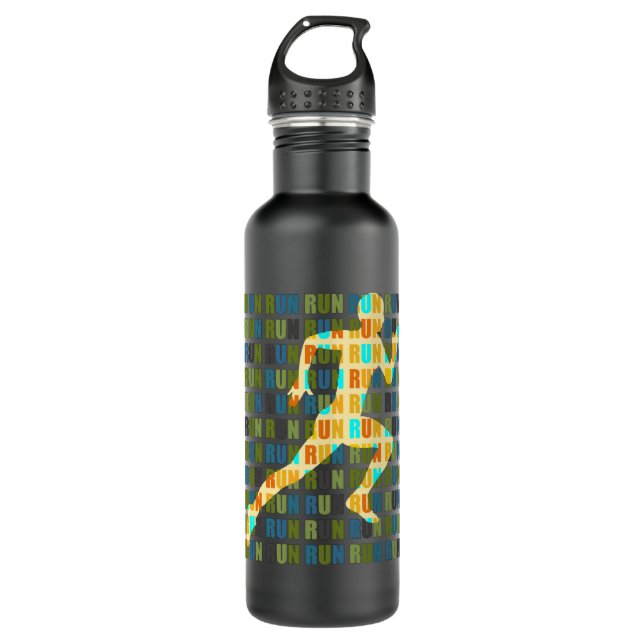Run Run Run Run Run Edelstahlflasche (Vorderseite)