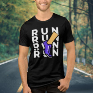 RUN RUN RUN RUN Shirt – Kräftige sportliche Typogr