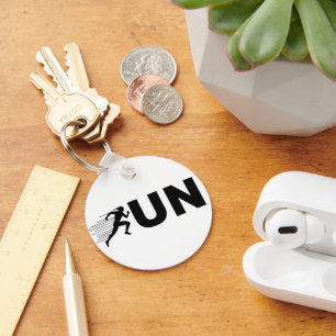 RUN-Schrifttypografie-Laufdesign Minimalistische Schlüsselanhänger