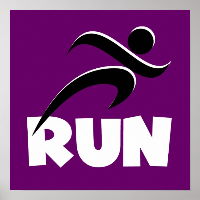 RUN White Poster (Vorne)