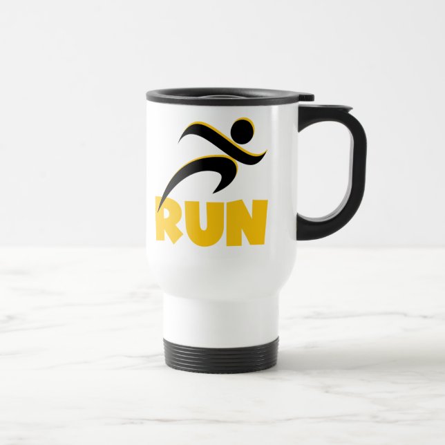 RUN Yellow Reisebecher (Rechts)