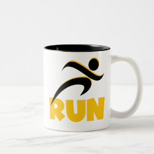 RUN Yellow Zweifarbige Tasse
