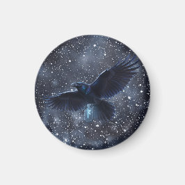 Runa Fehu y el Cuervo de Odín Magnet