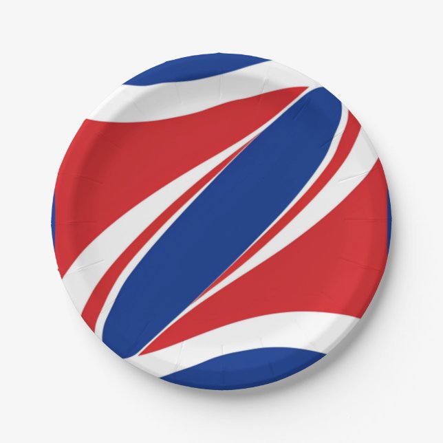 Runaway Patriot Round Pappteller (Vorderseite)