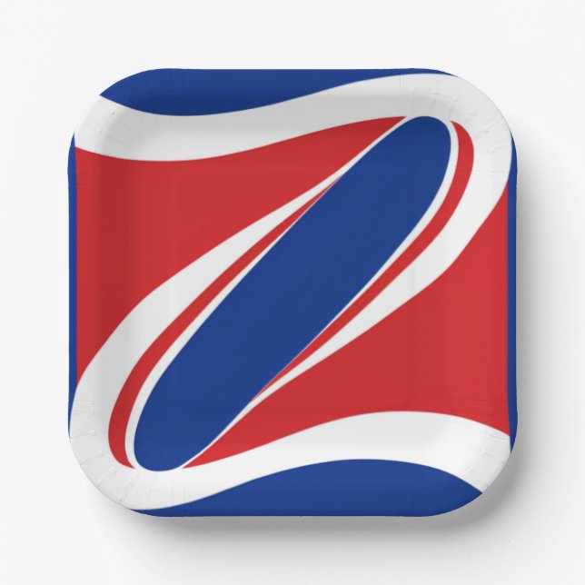 Runaway Patriot Square Pappteller (Vorderseite)