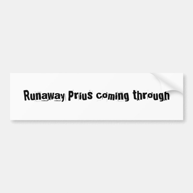 Runaway Prius kommt durch Autoaufkleber (Vorne)