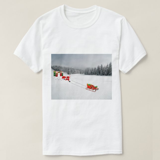 Runaway Sleigh Unisex T - Shirt (Design vorne)