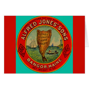Rund 1900 Alfred Jones Sons Finnan Haddie-Label