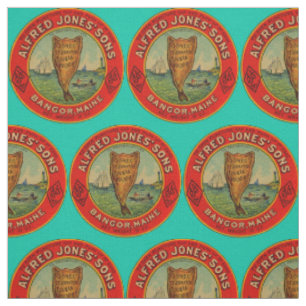 Rund 1900 Alfred Jones Sons Finnan Haddie-Label Stoff