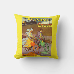 Rund 1900 Peugeot Fahrräder und Kissen