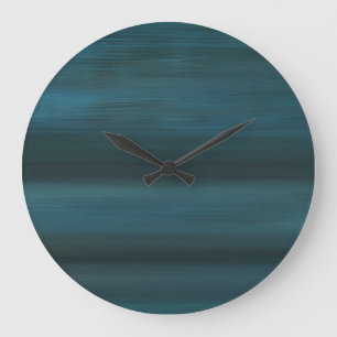 Rund Blaue Regen Abstrakt Wanduhr
