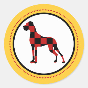 Rund Doggen Aufkleber