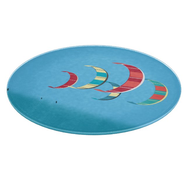 Rund farbiges Kite Surfbrett Schneidebrett (Ecke)