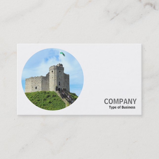 Rund Foto - Burg Cardiff Behalten Visitenkarte (Vorderseite)