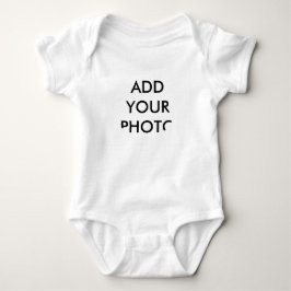 RUND Foto Personalisiert Baby Bodysuit Strampler
