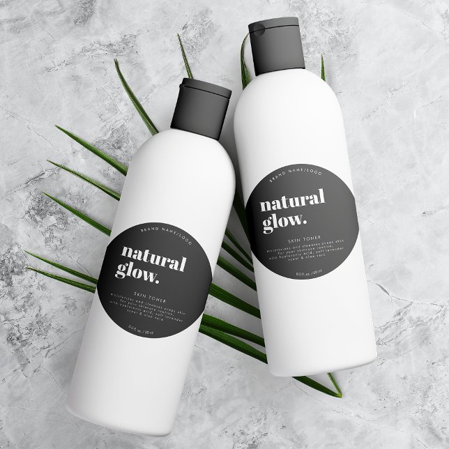 Rund modernes Kosmetisches Flaschenetiksiegel Runder Aufkleber (Von Creator hochgeladen)