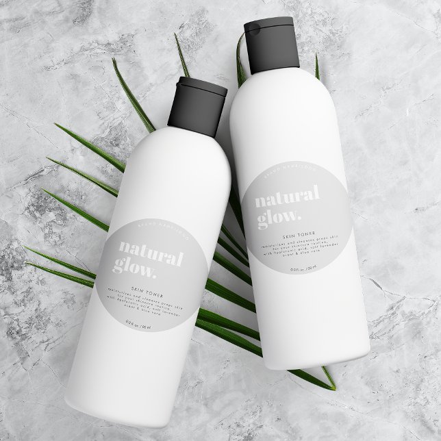 Rund modernes Kosmetisches Flaschenetiksiegel Runder Aufkleber (Von Creator hochgeladen)