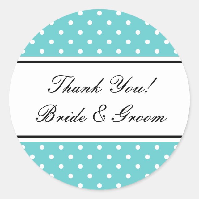 Rund niedlich danke Ihnen Aufkleber für Gastgesche (Vorderseite)