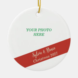 Rund Personalisiertes Foto Keramik Ornament