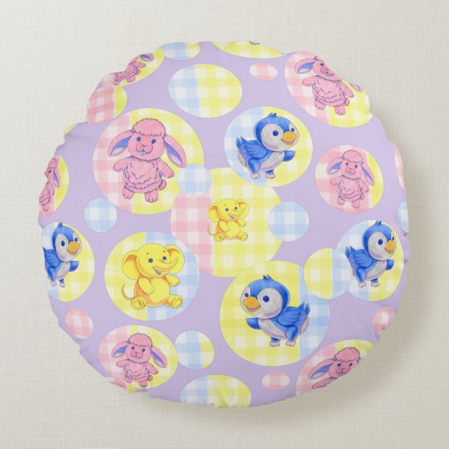Rund-Pillow-Toy-Tiere Rundes Kissen (Vorderseite)
