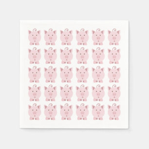 Rund-Pink-Muster Serviette
