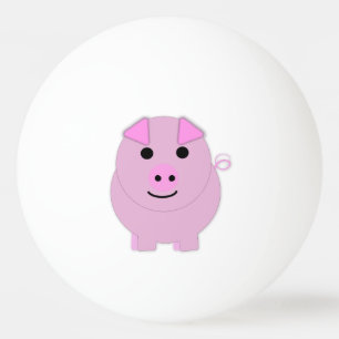 Rund-Pink-Schwein Tischtennisball