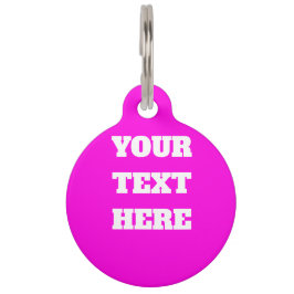 Rund-Pink-Tag Haustiermarke