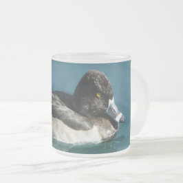Rund ringhaltiges Schwarz-Weiß-Duck-Foto Mattglastasse