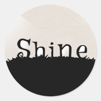 Rund-Shine-Aufkleber für Umschläge, die wie "Shine Runder Aufkleber