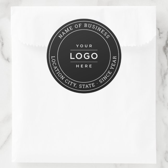 Rund um das Logo für "Schwarze Unternehmen" Runder Aufkleber (Tasche)