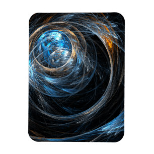 Rund um das World Abstrakt Art Premium Magnet