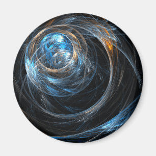 Rund um das World Abstrakt Art Round Magnet