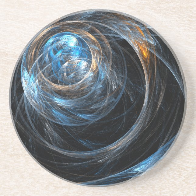 Rund um den Untersetzer Abstrakte Kunst Sandstone (Vorne)