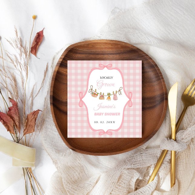 Rund um die Stadt Pink-Babydusche Sprinkle Serviette (Von Creator hochgeladen)