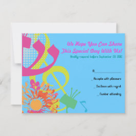 RUND UM DIE TORAH BLUME Bat Mitzvah Reply Card RSVP Karte