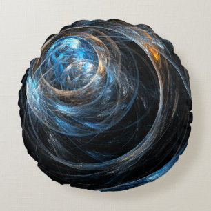 Rund um die Welt - Abstrakte Kunst Rundes Kissen