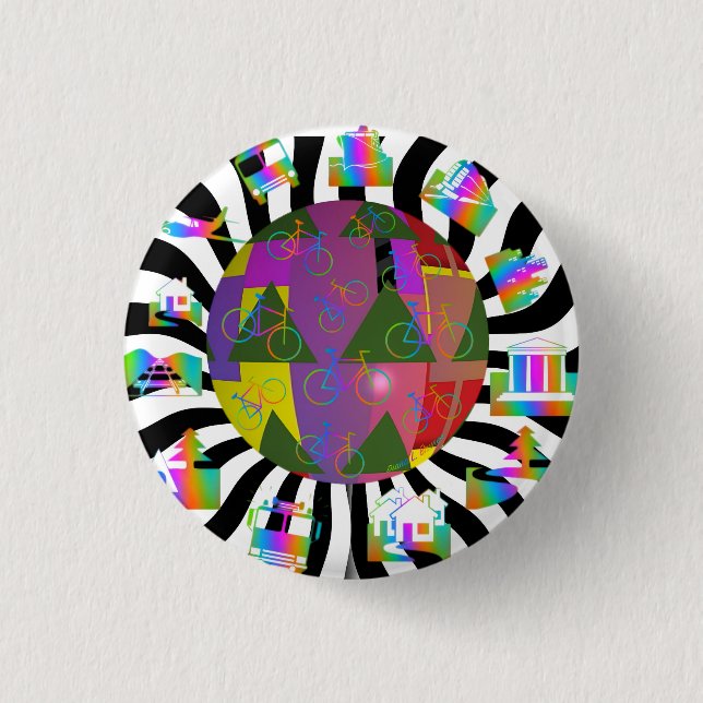 Rund um die Welt  Button (Vorderseite)
