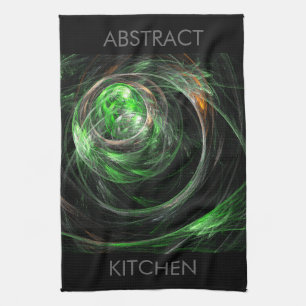 Rund um die Welt Green Abstrakt Art Kitchtuch Küchentuch