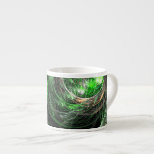 Rund um die Welt Grüne Abstrakte Kunst Espresso Ta Espressotasse