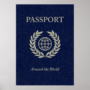 rund um die Welt: Reisepass Poster