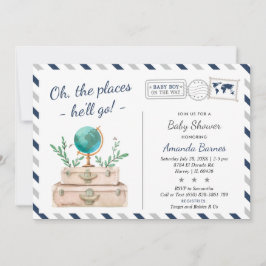 Rund um die World Travel Adventure Baby Shower Einladung