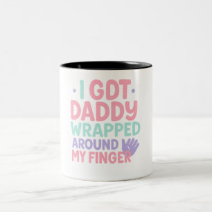 Rund um meinen Finger - Sweet Baby Quote for Da Zweifarbige Tasse