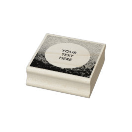 Rund um Quadrat Frame Spritzer 6 + Ihr Text Gummistempel