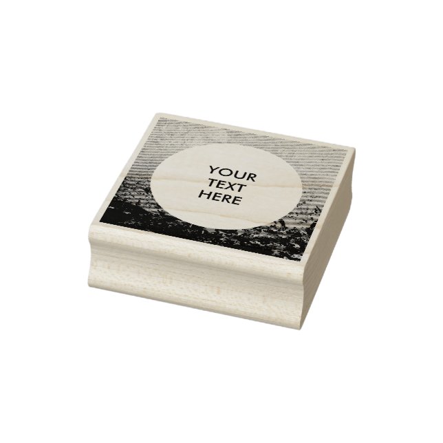 Rund um Quadrat Frame Spritzer 6 + Ihr Text Gummistempel (Stempel)