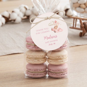Rund um 'Wir können es kaum erwarten' Mädchen-Baby Geschenkanhänger